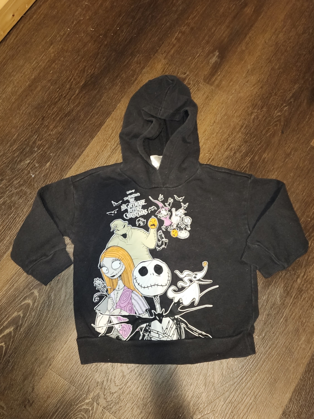 Nightmare Before Christmas Black Kids Hoodie - Jack & Sally Graphic | 3t